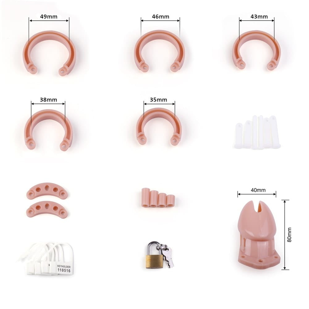 Navigate your BDSM journey with confidence and maintain control using our Baby Pink Plastic Sissy Cock cage. Designed for comfort and discretion, it keeps desires stable, reduces stress, and can be worn all day even while eating or on the move.