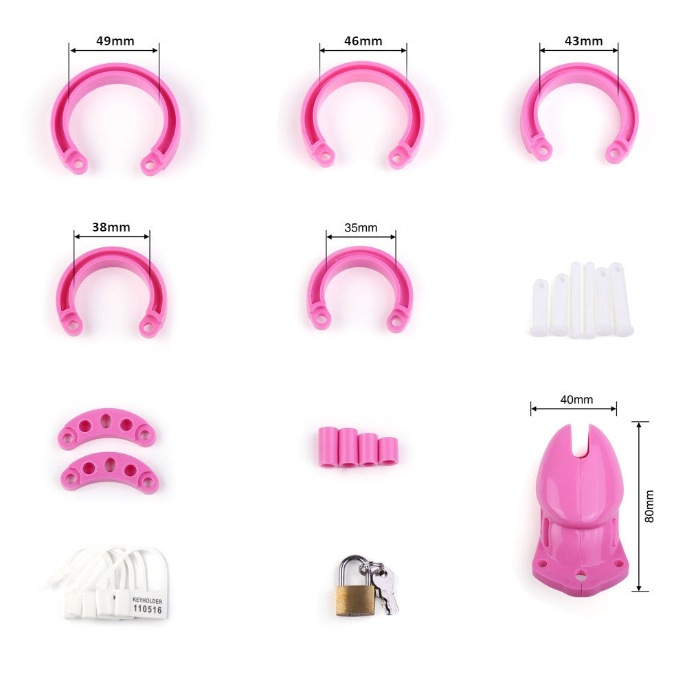 Experience control with The Pink Blushing Bride cock. Made from smooth materials that feel great to the touch, it offers interchangeable parts and rings for custom styles. Easy replacement ensures lasting use.