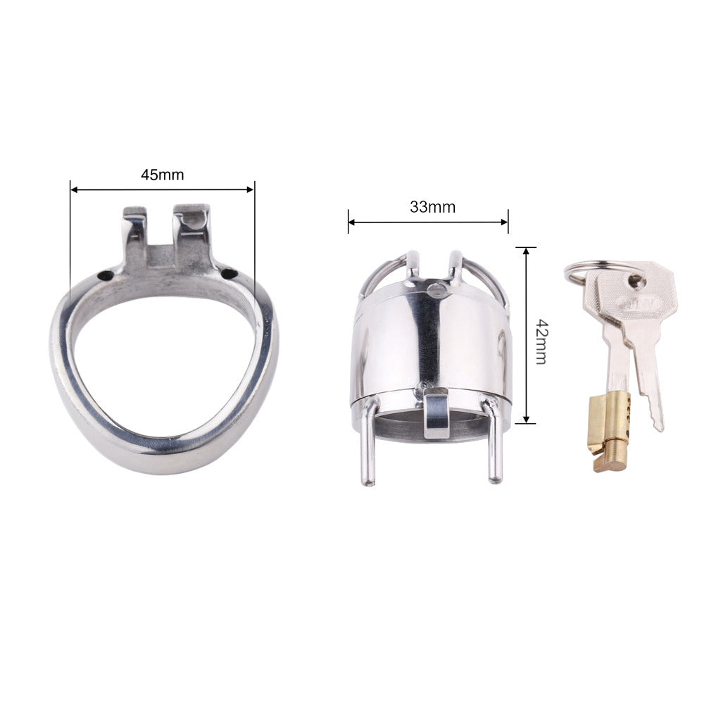 Embrace hardcore keyholding with our stainless cage, designed for ultimate control. This durable steel cage enforces the contract&#39;s terms, ensuring punishment is enforced, and submission is absolute.