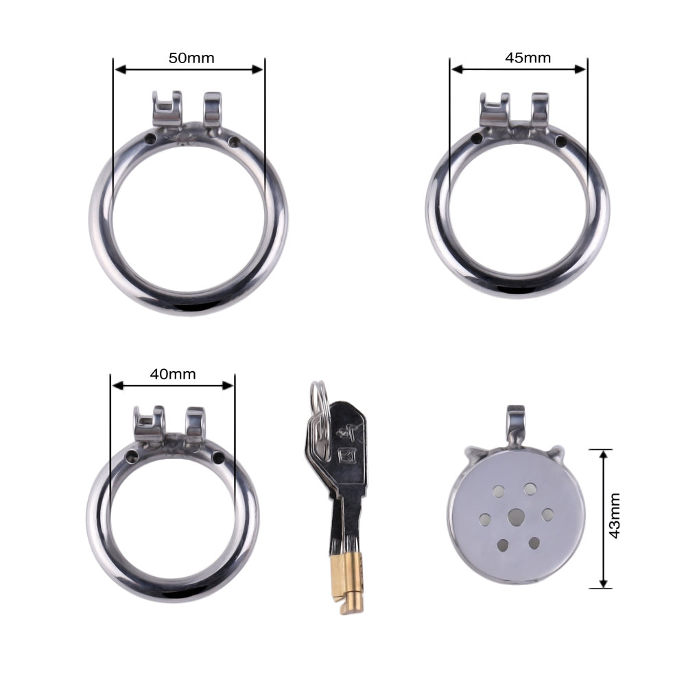 Experience unrivaled discretion with this flat cage, crafted from stainless steel. Grinder-crafted for comfort, ensuring your work and lifestyle remain undetected by any detector.