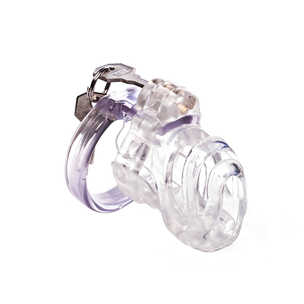 Experience deep levels of worship with this fancy inverted penis cage. Crafted from high-quality resin, it keeps you dripping with anticipation. Every move slaps you with restraint, making you drip with desire.