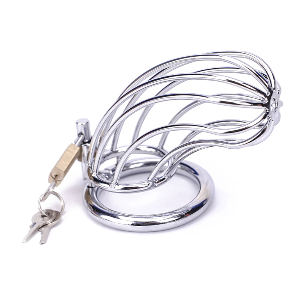 Experience ultimate control with our cage long, perfect for the big male. Crafted from solid stainless steel, it&#39;s the motivation and cause to honor your chaste contract. With no need for a string, your keyholder holds the key to your desires.