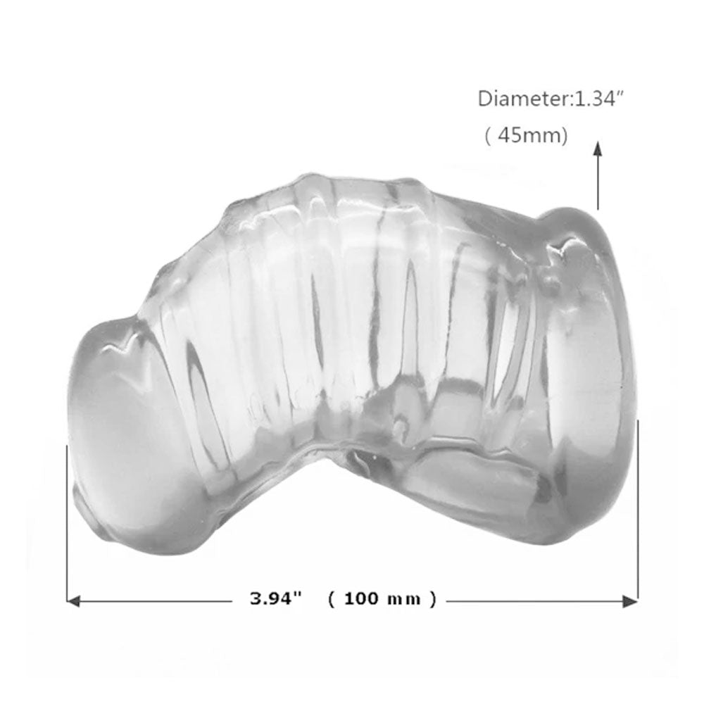 Dive into soul-deep submission with the Soft Serve Plastic Cage. For the dom who cherishes a loyal bear, this lightweight, hypoallergenic cage enhances discreet power play, allowing your daddy instincts to serve and control effortlessly.