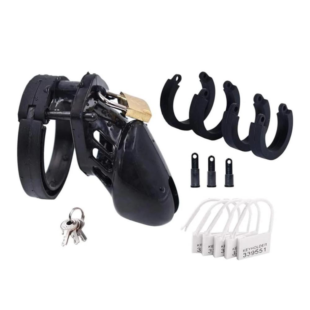 Experience ultimate control with the Midnight Black device. Its ergonomic design ensures comfort while sitting or lying in bed, and the sliding lock mechanism slides securely into place. With a pee hole for convenience, it&#39;s the perfect way to enhance your intimate adventures.