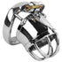 Experience ultimate control with our ergonomic chastity device stainless steel kit. Designed to fit any size, from the smallest to larger, it securely locks your metal cock. The contoured ring ensures comfort by preventing testicle discomfort. Smaller, discreet, and durable hand it over to your mistress soon!