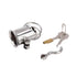 Experience unremovable restraint with our stainless steel dick. Designed for safety, this set includes a Prince Albert lock for secure wear even through airport travel. Embrace ultimate control.