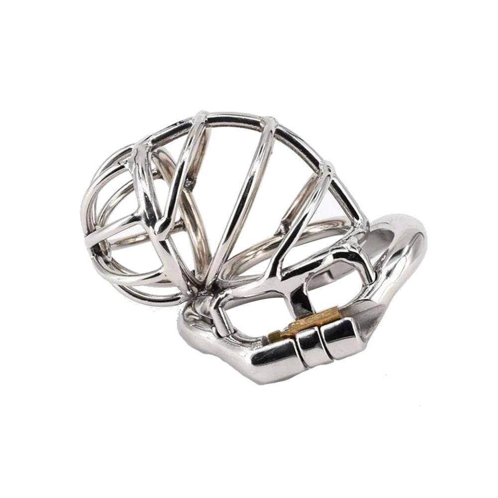 Embrace secure metal chastity with our stainless steel penis cage. Its comfortable sleeve prevents a loose fit, and the bent design ensures no unexpected pop-outs. As snug as a sock, it&#39;s the perfect solution for your needs.