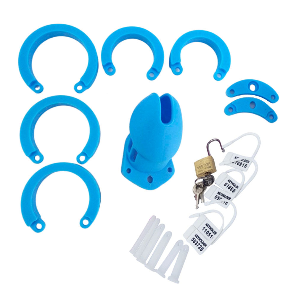 Teasing and denial with Little Boy Blue Silicone Sissy FemBoy device.