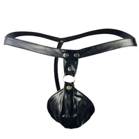 Black Low Waist Bondage G-String Lock The Cock Cage Product Image 10