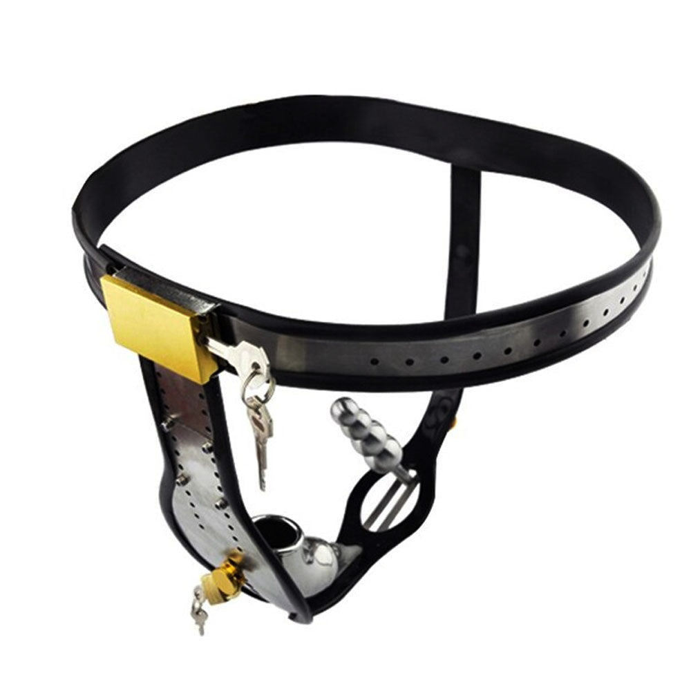 Male Chastity Belts: Metal & Leather Chastity Harness Straps Lock The Cock Male Chastity Belts: Metal & Leather Chastity Harness Straps Lock The Cock
