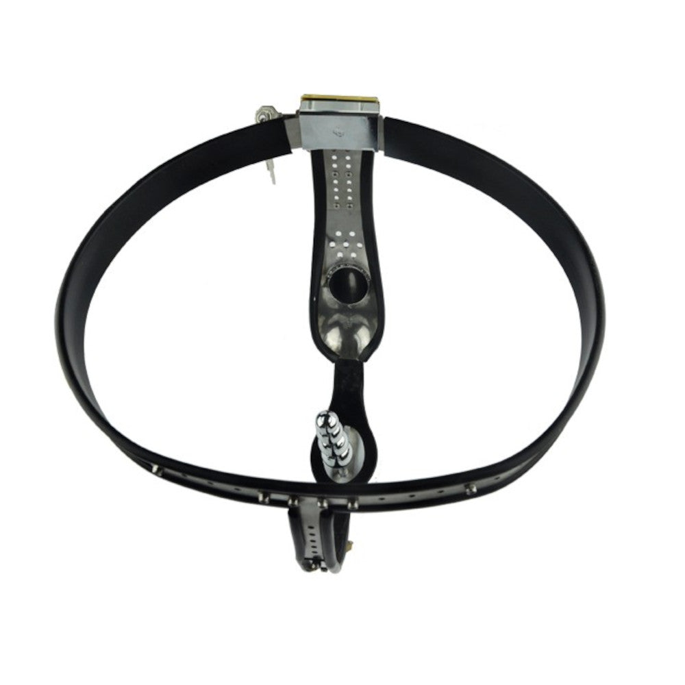 Locking Anal Metal Chastity Device Belt Lock The Cock Cage Product For Sale Image 4