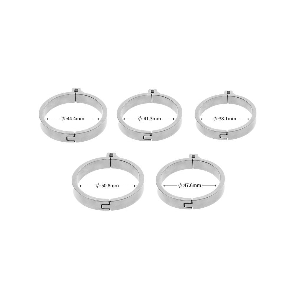 Discover the perfect inch-by-inch fit with our welded silver cock rings, offering customizable measurements for comfort and security. Their versatile, inner design suits both short and long-term wear.