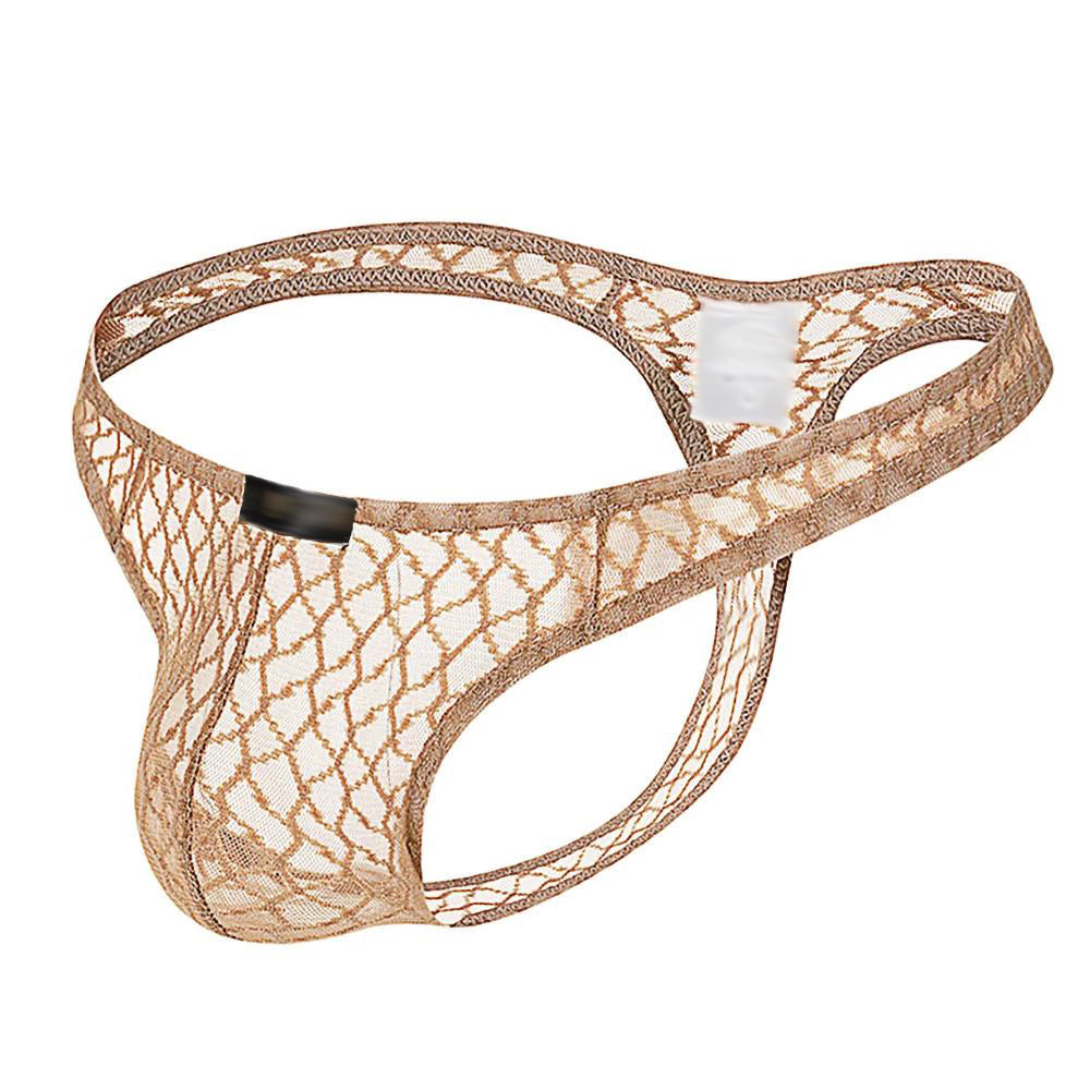 Slip into the sissy chastity cage with this seductive lace thong. Ideal under athletic shorts or tights, it adds a cheeky twist to intimate moments, boosting confidence and allure.