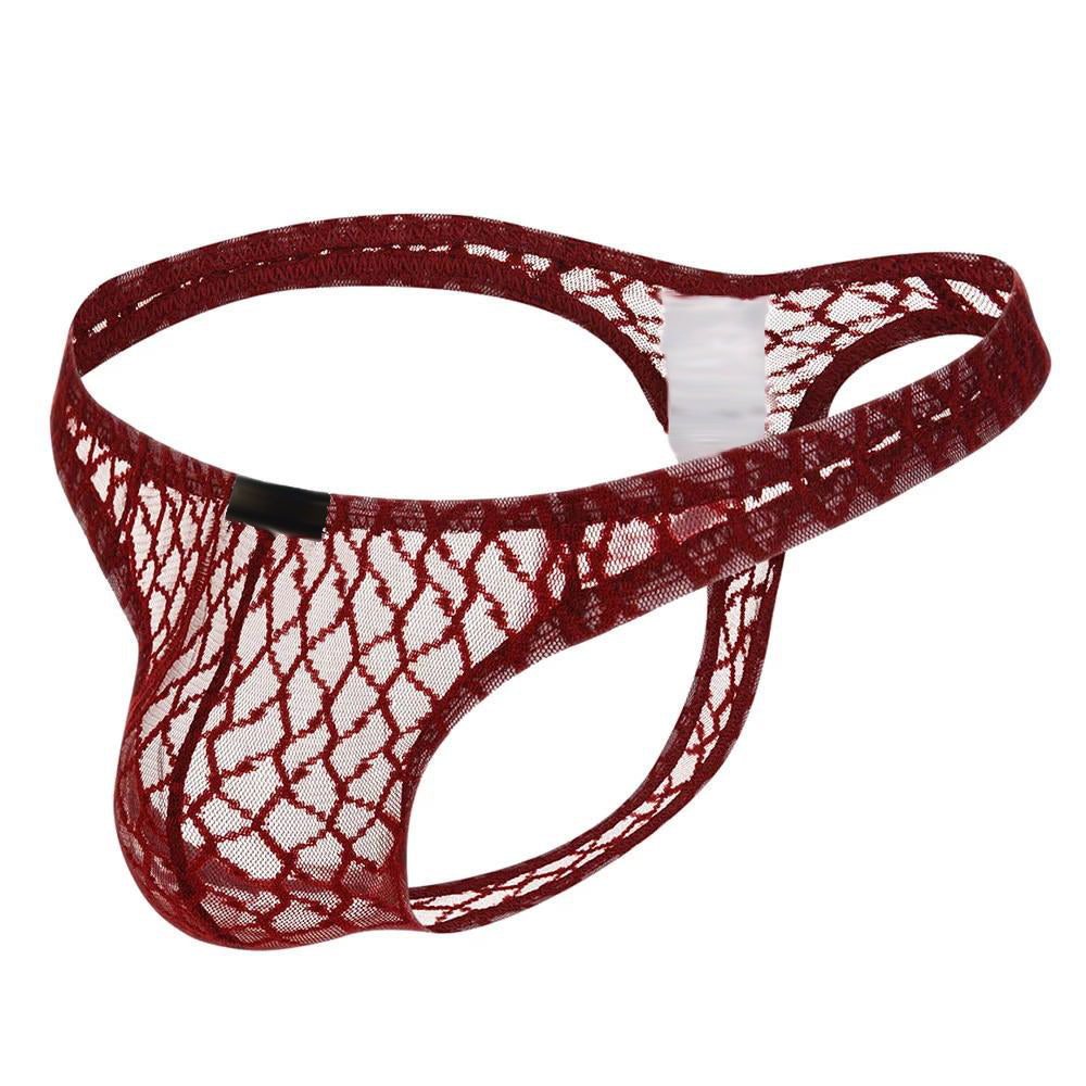 Floral lace lingerie paired with revealing thong, creating a sexy look, and tights elevate the exotic allure. Perfect for play, this ensemble fits chastity device flatly, boosting confidence.