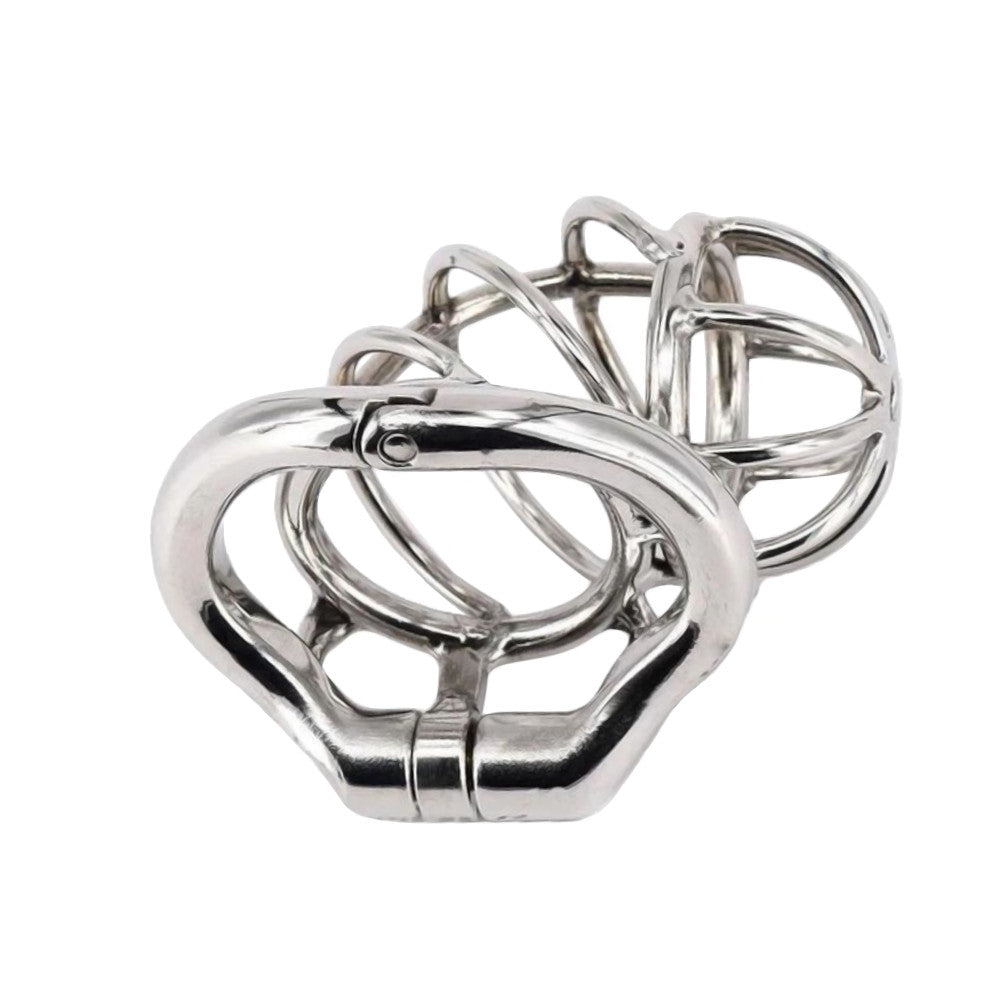 Get ready to feel like a knight in shiny armor with this stainless steel penis cage! Designed for the short male, it keeps everything internal for ultimate control, internal discipline!