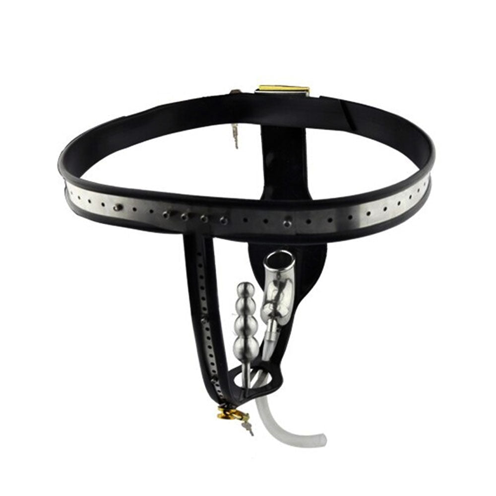 Feel secure and discreet with our Chastity belt, perfect for hiding under shorts. The biggest advantage is its spiral chastity lock, ensuring control like a sturdy saddle.