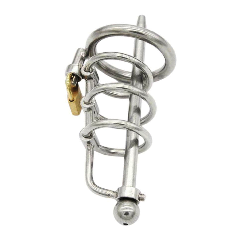 Extreme Urethral Sound Male Chastity Tube Lock The Cock Cage Product For Sale Image 3