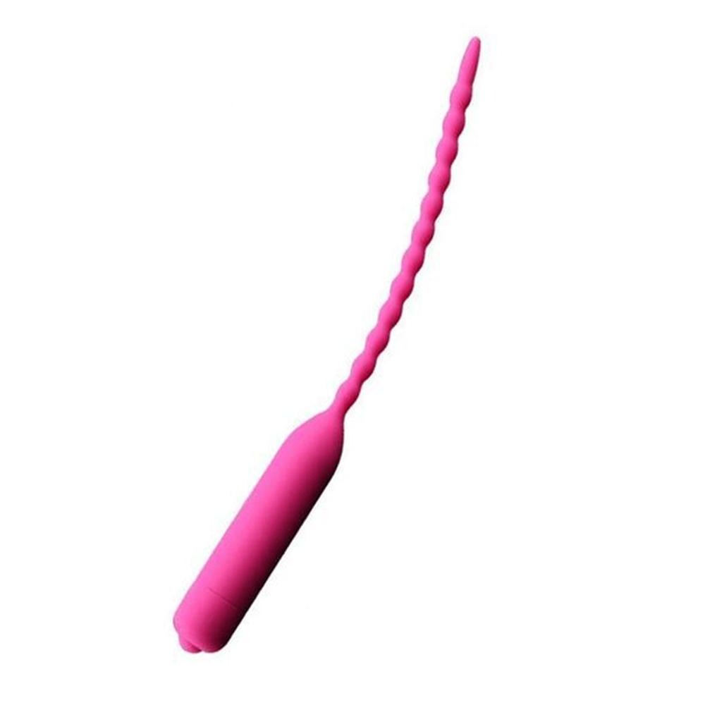 Experience ultimate pleasure with our vibrating silicone urethral sound. The flexible rod offers smooth stimulation, delivering deep vibrations for throbbing joy. Take control of your pleasure with the multifunctional button and indulge in the vibrating stim today!
