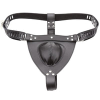 Leather Chastity Cage Belt Lock The Cock Cage Product Image 10