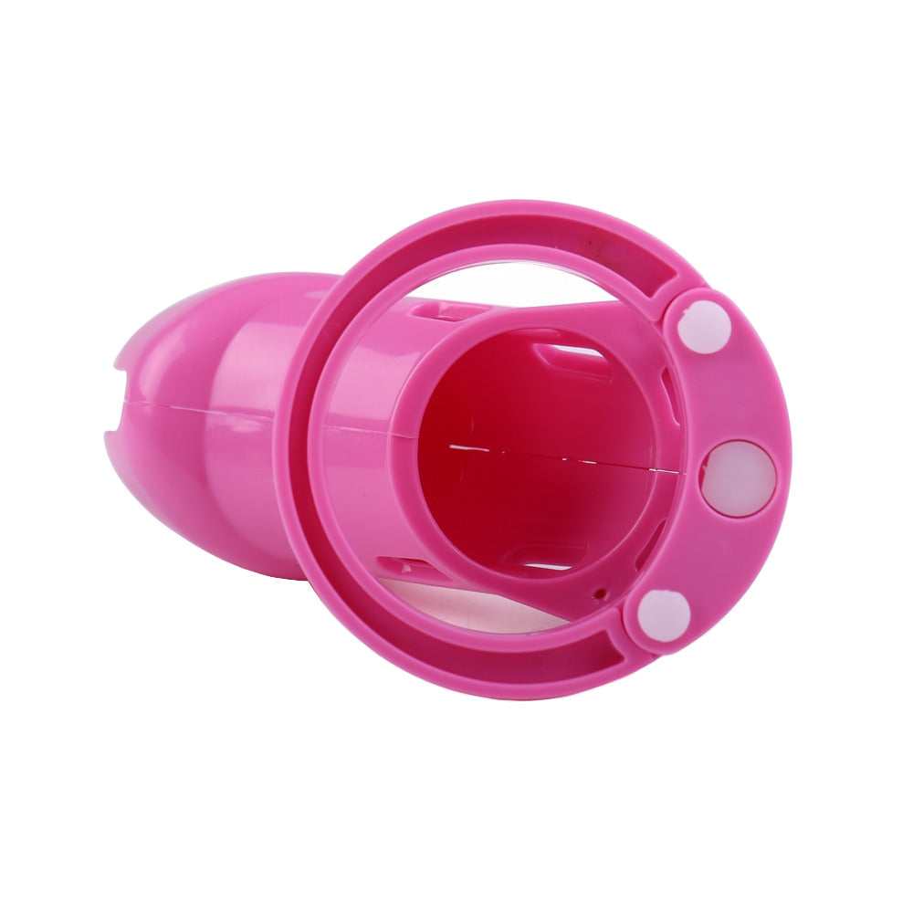 Experience the ultimate tease and denial during your intimate sessions with the Pink Blushing Bride cage. Designed to be the smallest for maximum control, it brings a thrilling mix of torment and frustration. Watch as he succumbs to begging, adding a new level of excitement to your play.