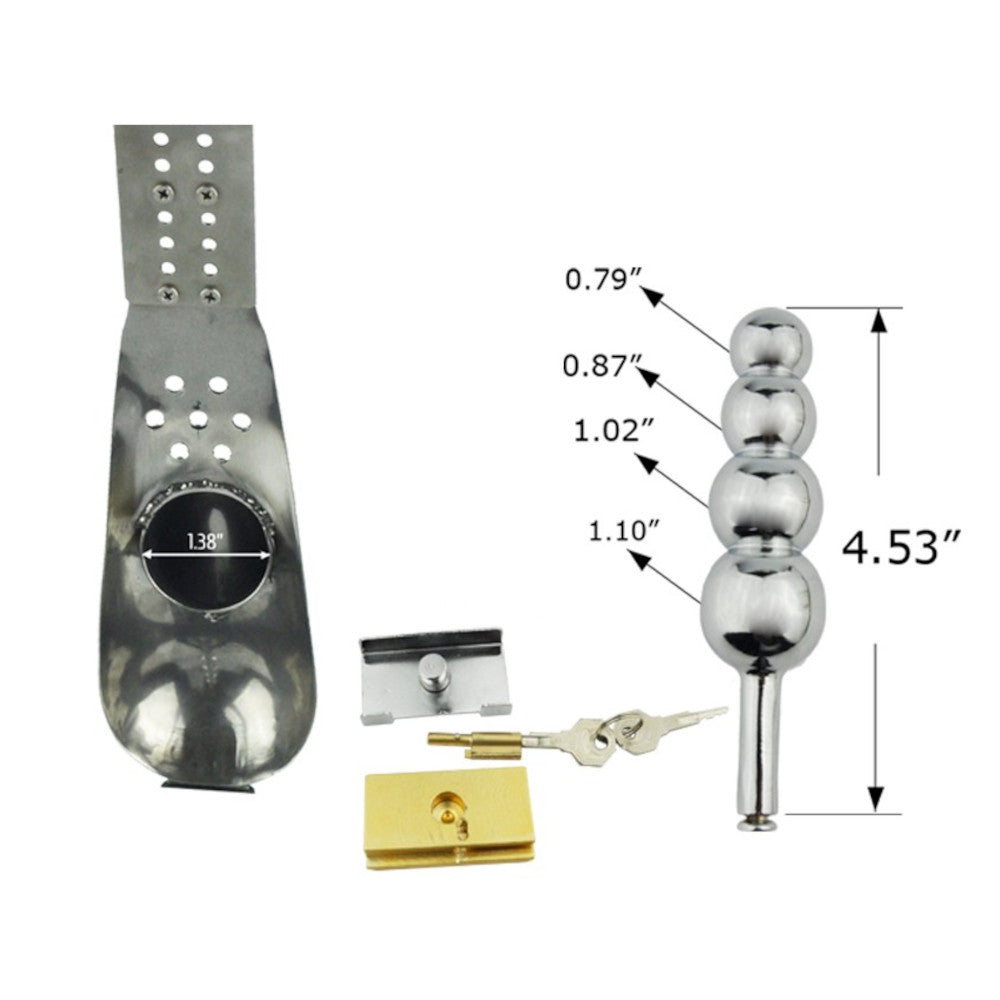 Locking Anal Metal Chastity Device Belt Lock The Cock Cage Product For Sale Image 5