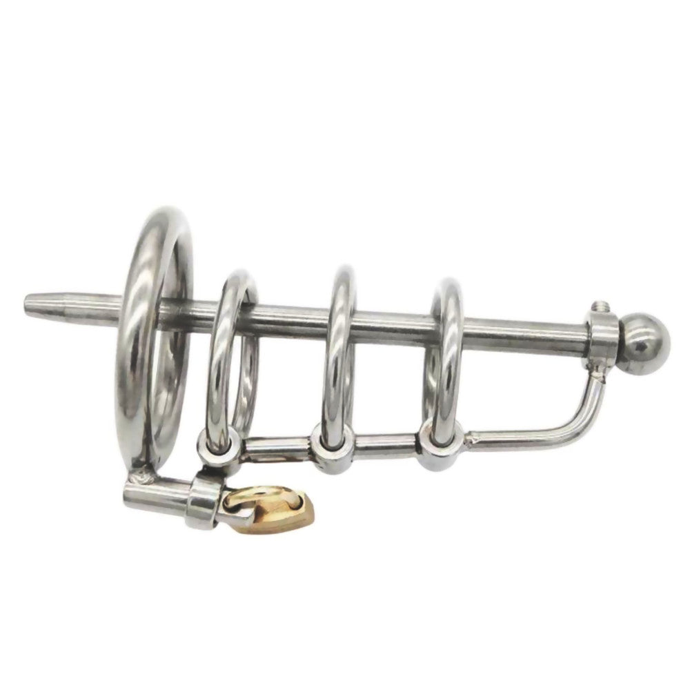 Extreme Urethral Sound Male Chastity Tube Lock The Cock Cage Product For Sale Image 4