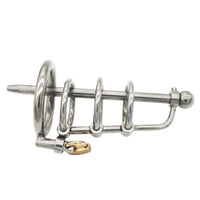 Extreme Urethral Sound Male Chastity Tube Lock The Cock Cage Product Image 13