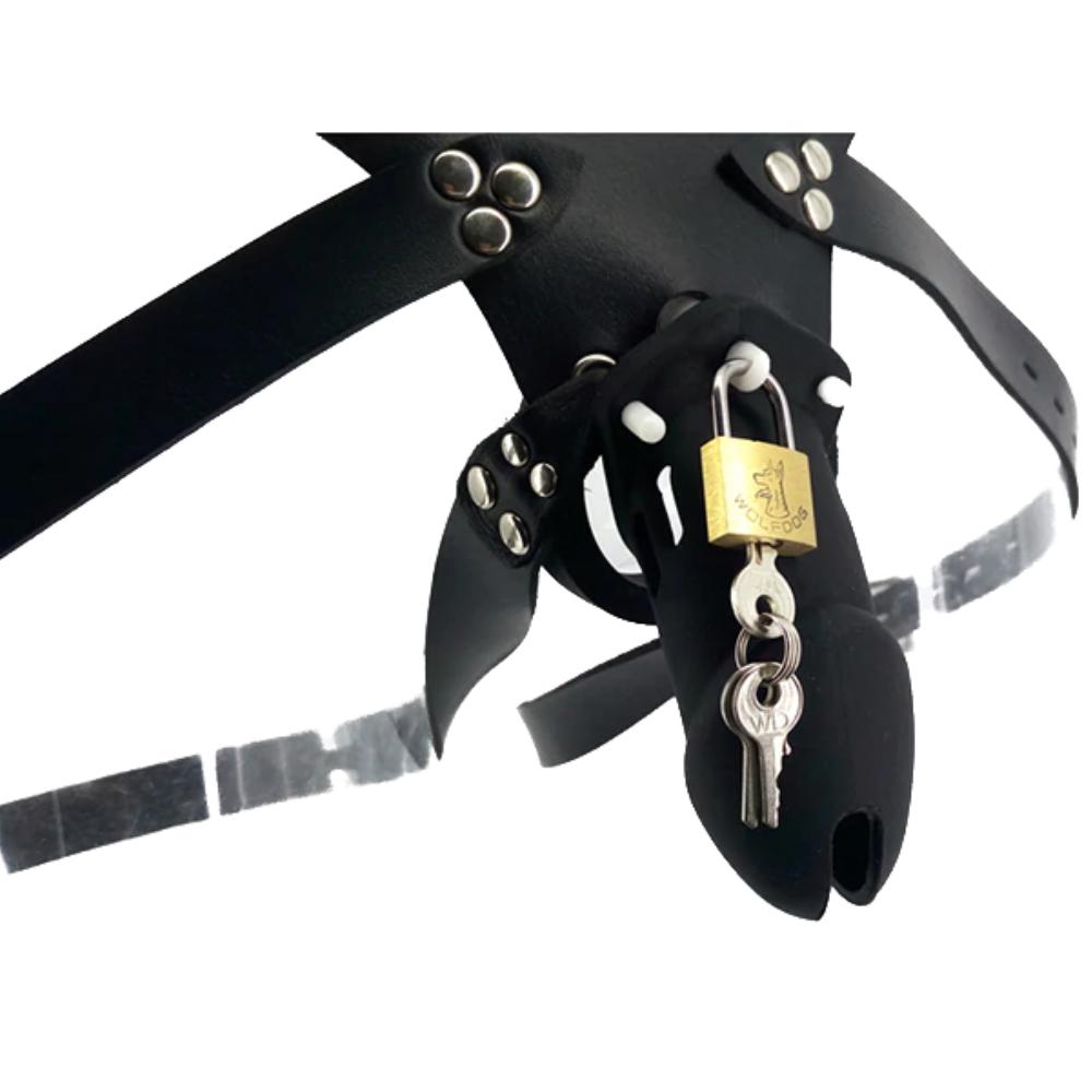 Bondage Caged Chastity Belt Lock The Cock Cage Product For Sale Image 2