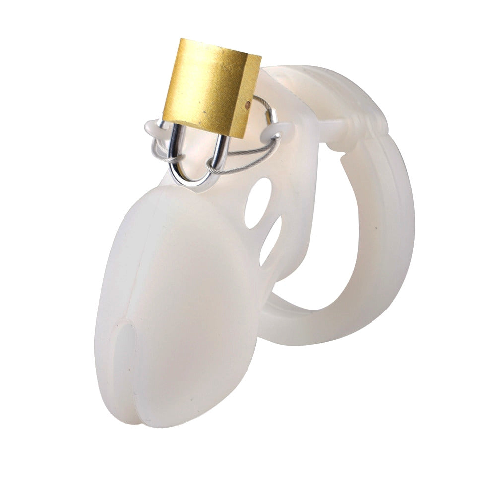 Embrace control with our breathable silicone sissy cock cage. Its riveted design is easy to wear and compatible with electroshock play. Discreet mail delivery ensures your privacy.