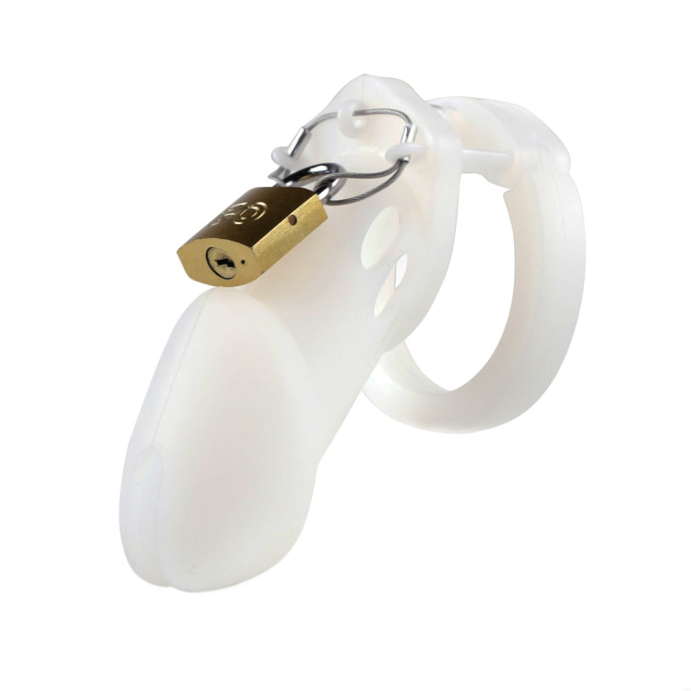 Embrace stealthy bondage with the Nautilus Silicone Sissy Cock cage. This breathable silicone device offers comfort while locking you up. Our cages deliver discreet confinement, enhancing your deepest desires.