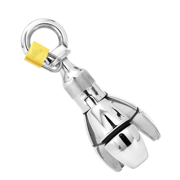 Locking Butt Plug Ringed Lock The Cock Locking Butt Plug Ringed Lock The Cock