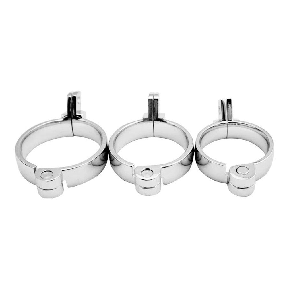 Unlock ultimate discipline and submission with our durable metal chastity cock rings. Perfect for feminization penis, smallest cock sizes, discreetly fit under job attire, no issues flying, never miss a beat.