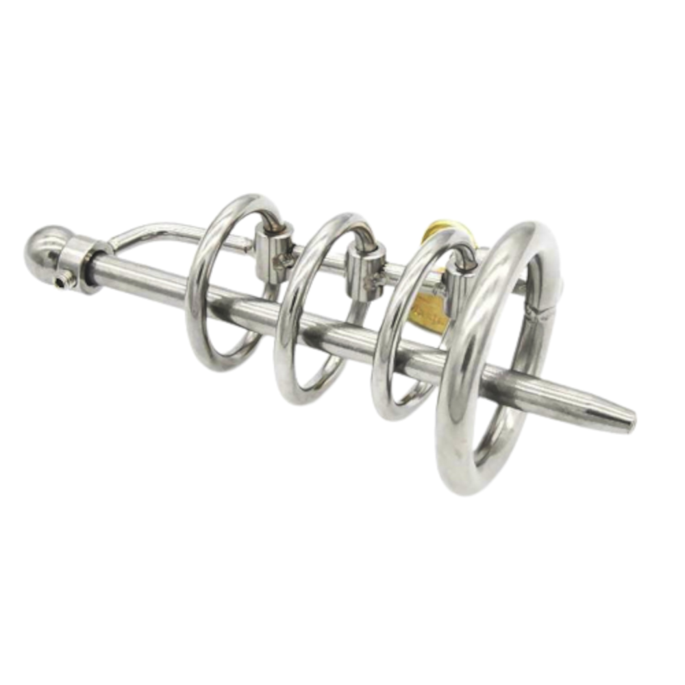 Extreme Urethral Sound Male Chastity Tube Lock The Cock Cage Product For Sale Image 5