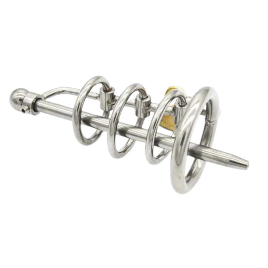 Extreme Urethral Sound Male Chastity Tube Lock The Cock Cage Product Image 24