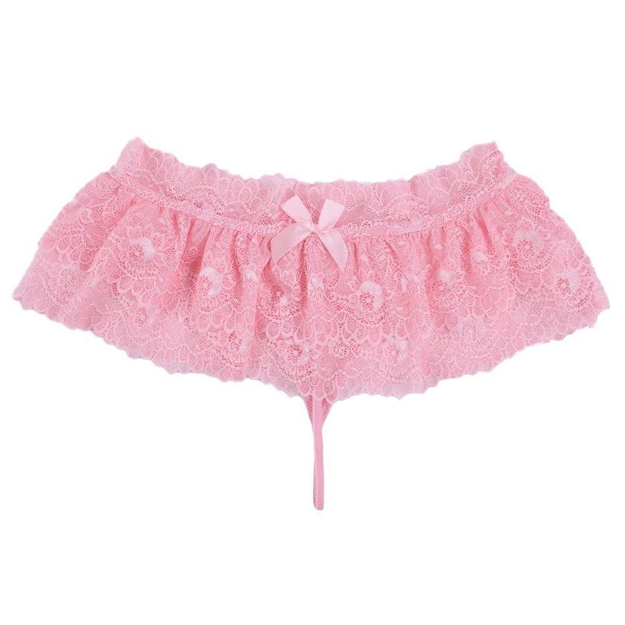 Sissy Ruffled Lace Panty Skirt for Men