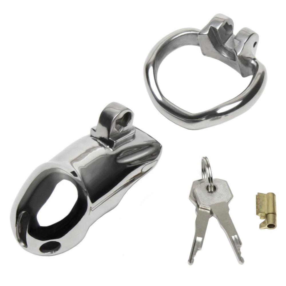 Discover an amazing level of intimacy with our &#39;Knight In Shining Armour V3&#39; dick short. Crafted from high-quality stainless steel, it&#39;s a dream come true for you and your lover. Let your keyholder hold the key to your forever connection.