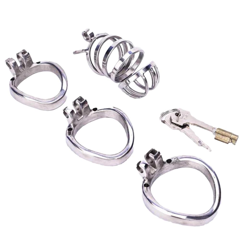 Unlock control with our stainless steel dick cage sound. The thin, curved sheath keeps you flaccid, while the optional catheter intensifies the male experience. Three thick, stretchy rings ensure a snug fit whether you&#39;re wide or narrow.