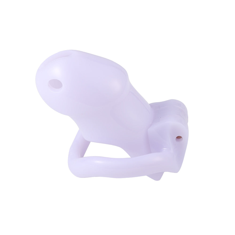 Smallest pink cage designed for feminization, with a secure sliding lock! Pee with ease as its smaller diameter fits snugly without sliding, enhancing your transformation experience.