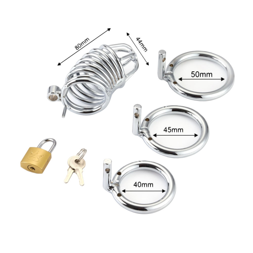 Experience ultimate control and comfort with our lightweight spiral steel chastity kit. Its restrictive design solves the problems of bulky devices, fitting discreetly under clothes for seamless day-to-day wear.