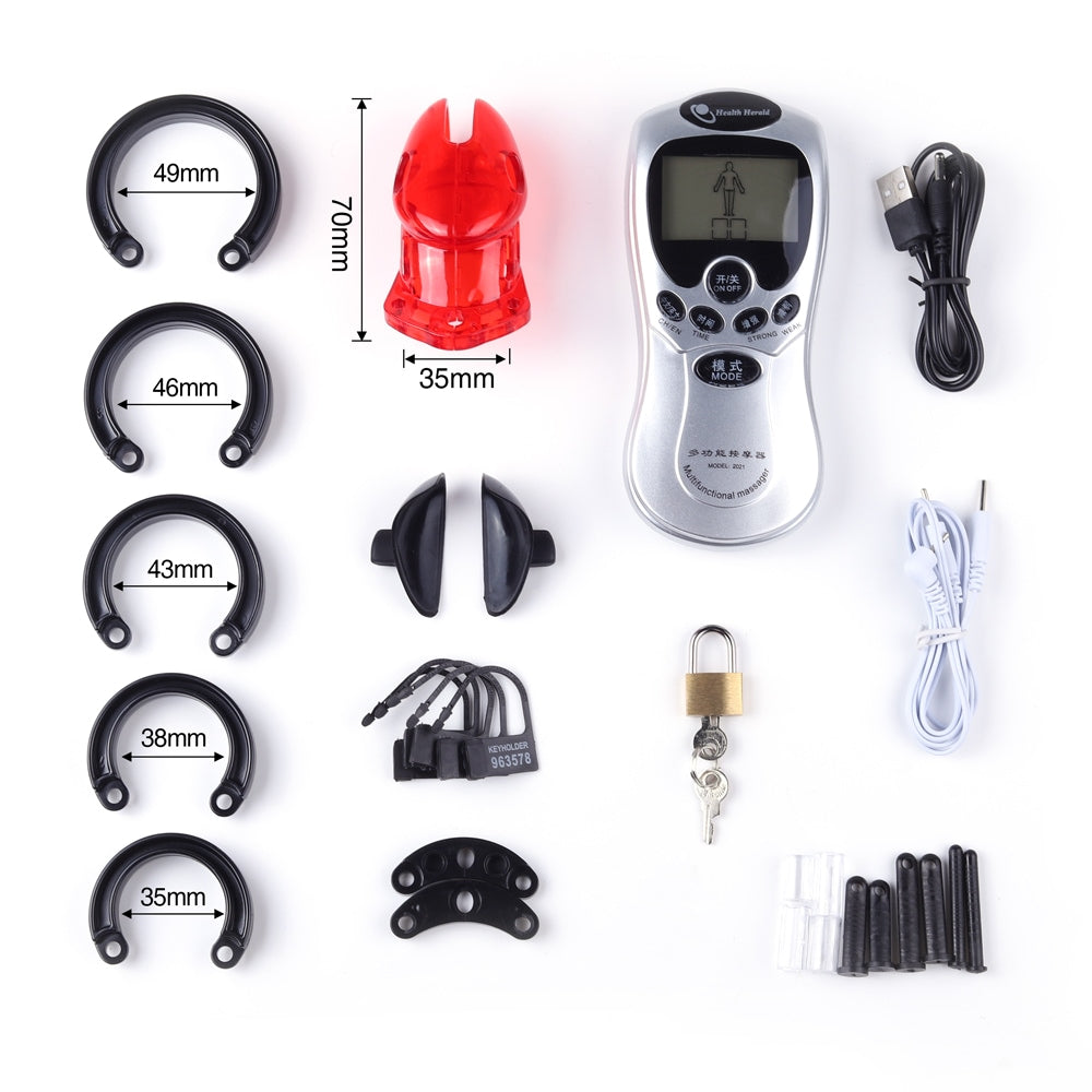 Delve into dual sensations of submission with this shock device. Its inflatable plug offers tailored pressure, while electric kit elements ensure control. Attachable options adapt to every desire, making it a fitting companion for diverse scenarios, from BDSM to discreet public wear. With a seamless fit and ergonomic design, indulge in pleasure as customizable as your journey.