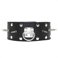 Punky Black Collar With Leash