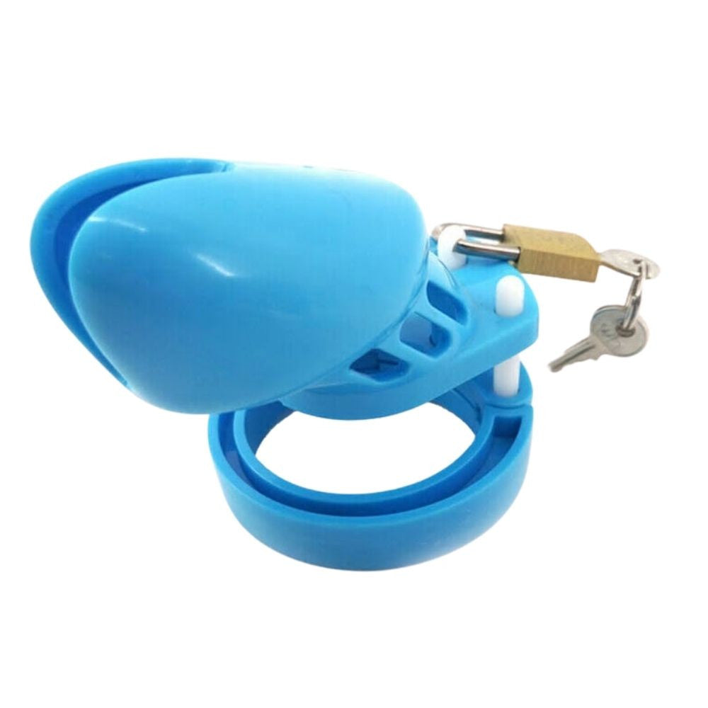 Unlock new sensations with our Little Boy Blue Silicone Sissy Femboy Cock cage. Included are insertable rings for a custom fit, and the smooth opening ensures comfort. This vice-like device keeps you in control no strings attached.