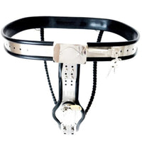 Sissy Harness Metal Chastity Belt Lock The Cock Cage Product Image 12