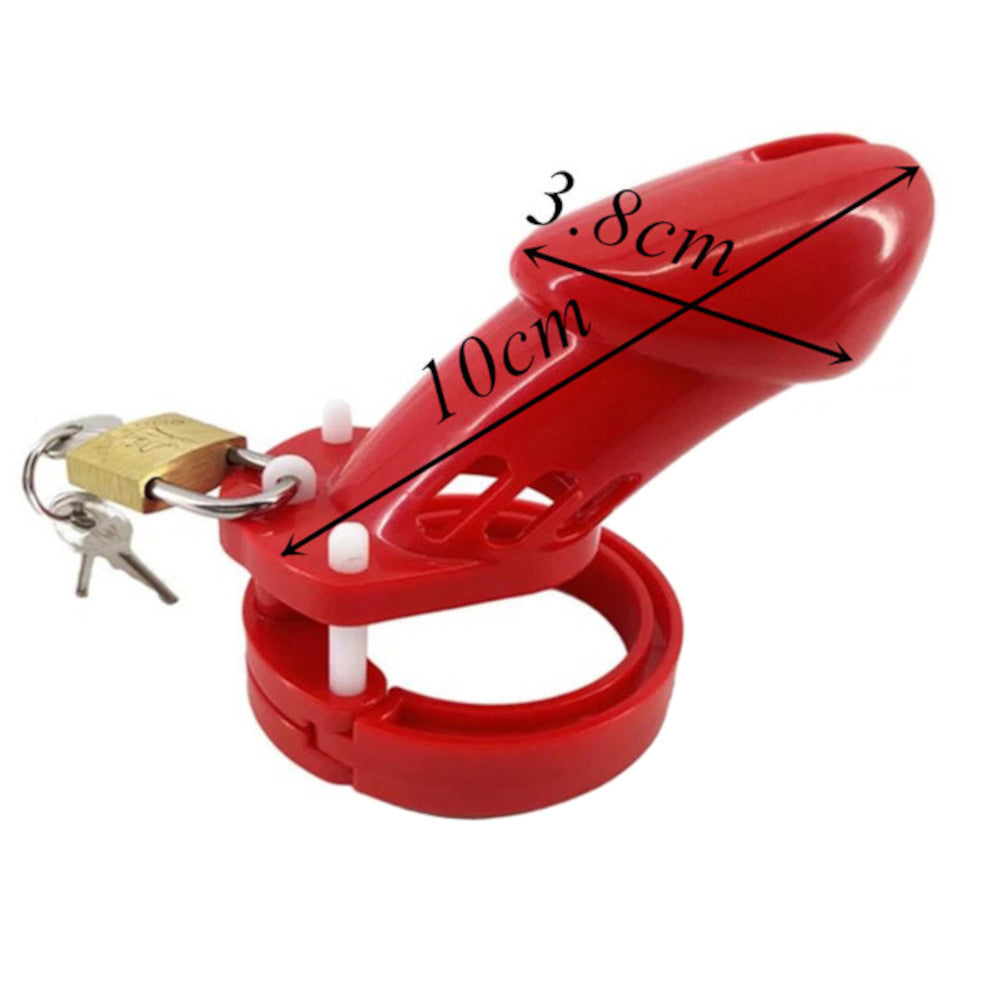 Experience heightened intimacy with the Little Redd Cock Plastic. This red leaves no room for escape, its ventilated sides ensuring comfort while fighting temptation. Transform rage into excitement and enjoy the effects of trust and surrender.