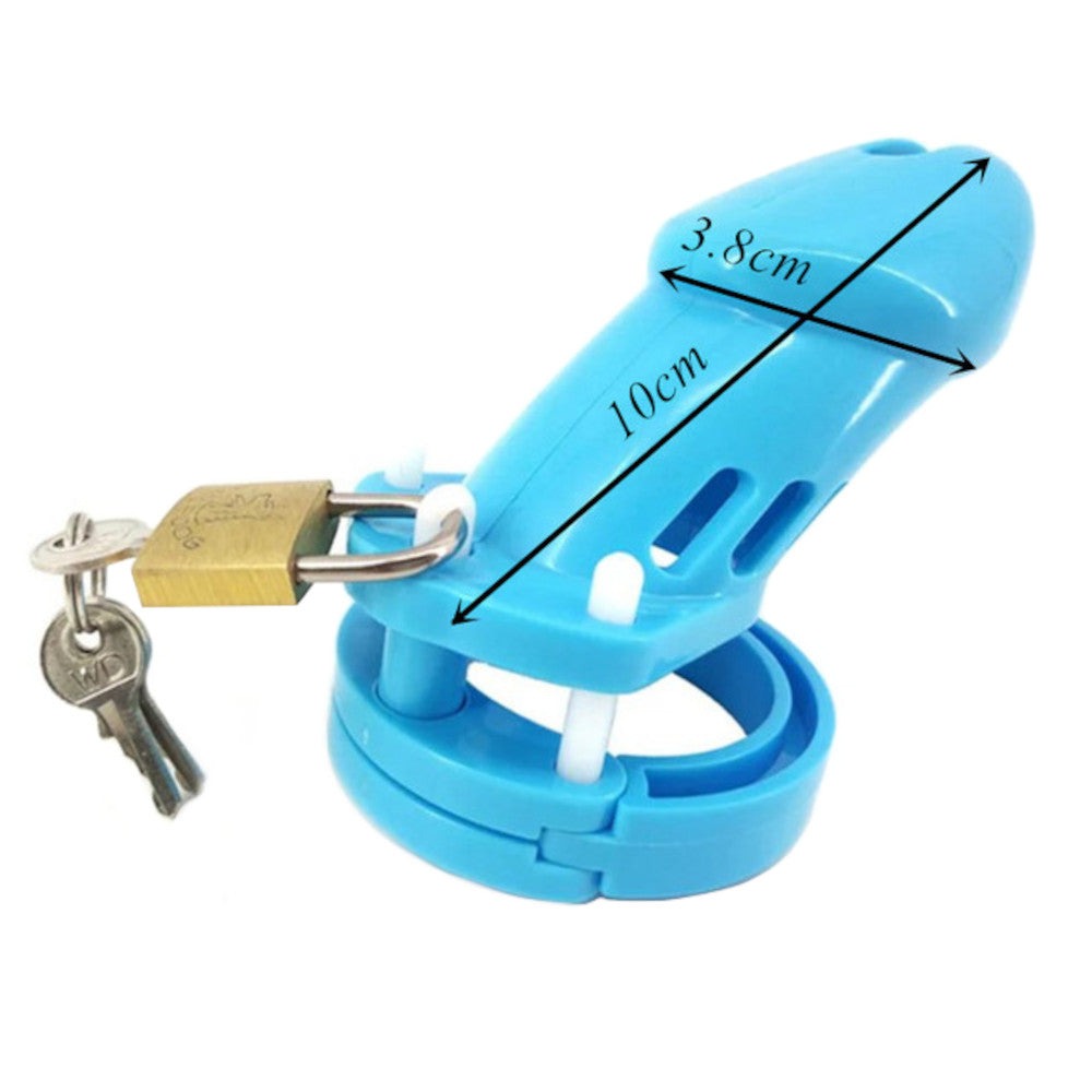 Experience the ultimate in comfort and control with our Little Boy Blue Silicone Sissy Femboy Cock cage. This sleek device keeps you securely locked, enforcing your desires for as much or as little time as you wish. Crafted for a snug fit, it offers both permanent and permenant restraint options, making teasing and denial an irresistible pleasure.
